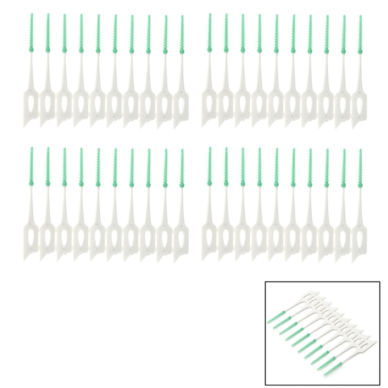 40Pcs Adults Interdental Brushes Clean Between Teeth Floss Brushes Toothpick ToothBrush Dental Oral Care Tool Dental Floss