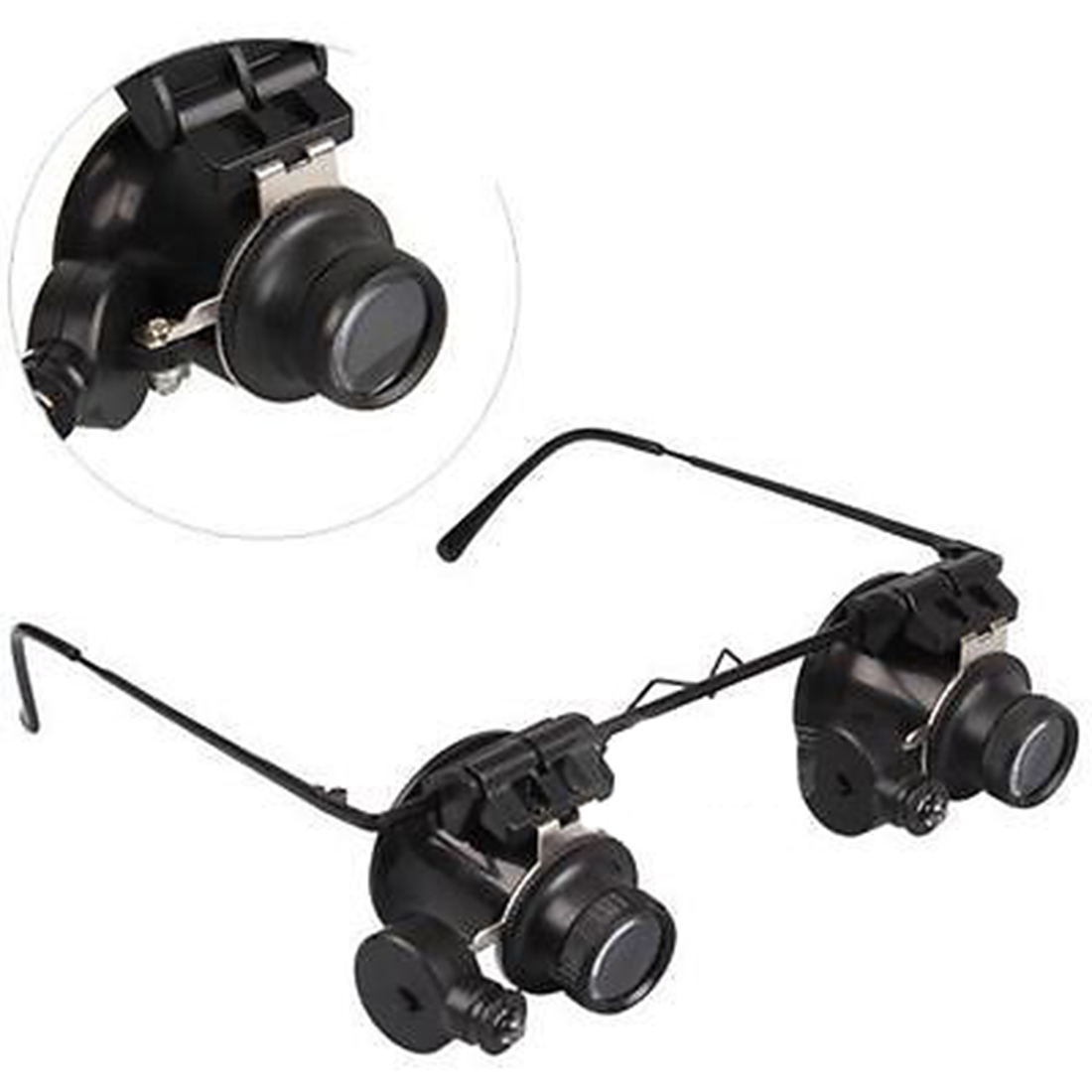 LED 20X Magnifier Magnifying Dual Eye Glasses Loupe Lens Jeweler Watch Repair Loupe Magnification Jewellers Loupe