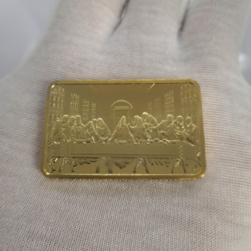 Jesus 24K Gold-Plated Decoration Ornaments Souvenir Coin Commemorative Coin Gold Bullion Bar Bullion Ba