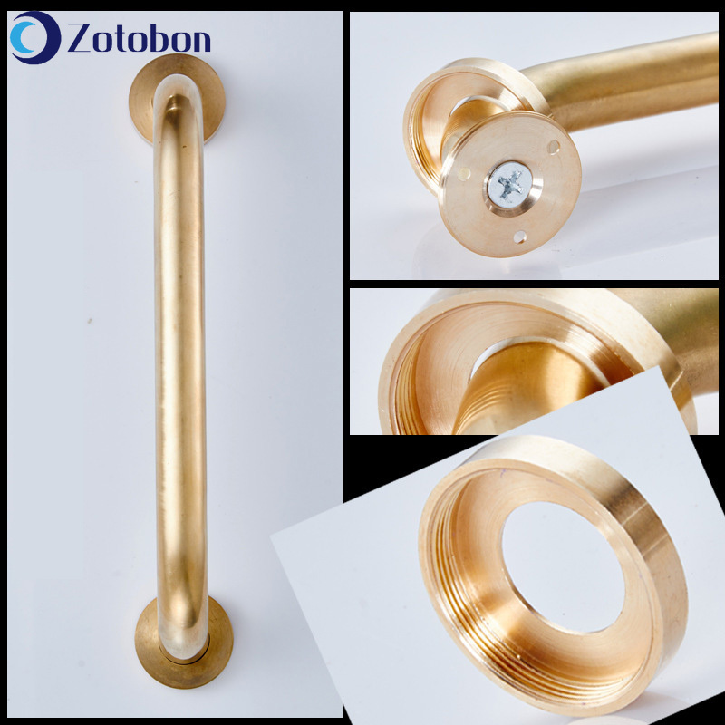 ZOTOBON Brass Chrome Grab Rails 30-50cm Bathroom Bathtub Toilet Handrail Grab Bar Shower Safety Support Handle Towel Rack F273