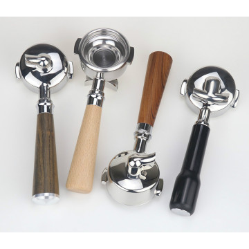 Coffee machine Tamper 304 stainless steel wooden handle ABS 58mm with filter Coffee extract Single mouth / double mouth