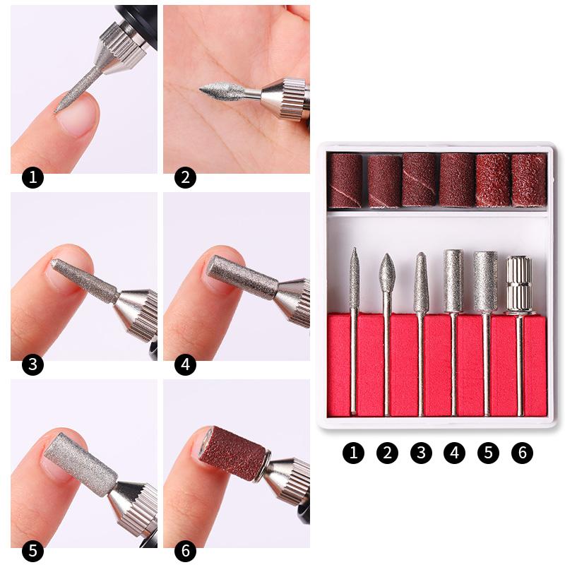 KOSKOE USB/EU/UK Electric Nail Drill Machine Kit Nail Polishing Grinding Equipment Machine With Nail Drill Bits Nail Art Tool