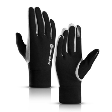 Unisex Full Finger Touch Screen Cycling Gloves Black Driving Warm Bicycle Gloves Winter Keep Warm Mittens Male