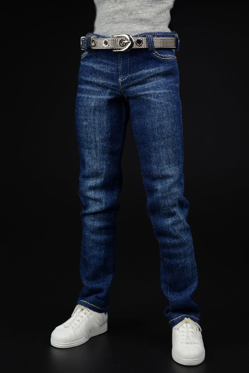 In Stock 1/6 Scale Men's Fashion Apparel American Team Jeans Trousers Accessories for 12" Male Action Figure Body