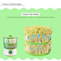 Digital Home DIY Bean Sprouts Maker 2 Layer Automatic Electric Germinator Seed Vegetable Seedling Growth Bucket Biolomix