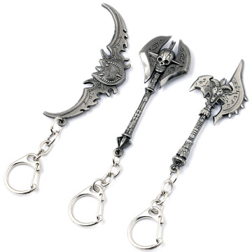 Hot FPS Game 6cm World of Warcraft Ax Weapons Model Key Chain Axesmithing Swordsmithing Hammersmithing WOW Key Chain
