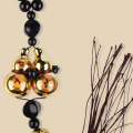 New Hot Fashion Car Interior Accessories Ornaments Gold Plated Double Gourd Lucky Entry Car Pendant