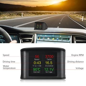 Universal HUD P10 OBD2 Smart Digital Meter T600 Head Up Display overspeed alarm engine fault code Car Navigator for Car Safely