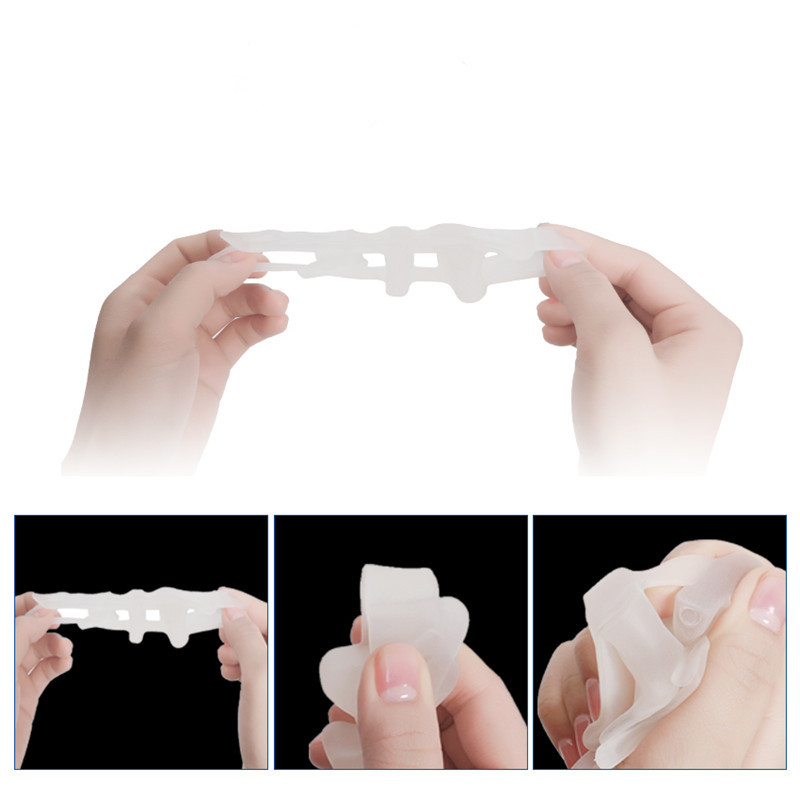 1 Pair Silicone Toe Separators Straightener Toe Corrector Spacer Spreader Stretcher for Bunion Relief Hammer Toes Toe Correction