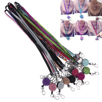 New 1 Pc Crystal Rhinestone Lanyards for Key Neck Strap For Card Badge Gym Key Chain Crystal Mobile Phone Strap