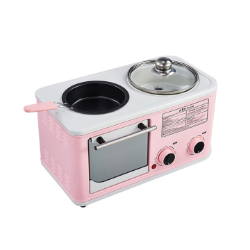 1200W Electric 3 in 1 Household Breakfast Toaster Baking Machine Sandwich Omelette Fry Pan Hot Pot Boiler Food Steamer