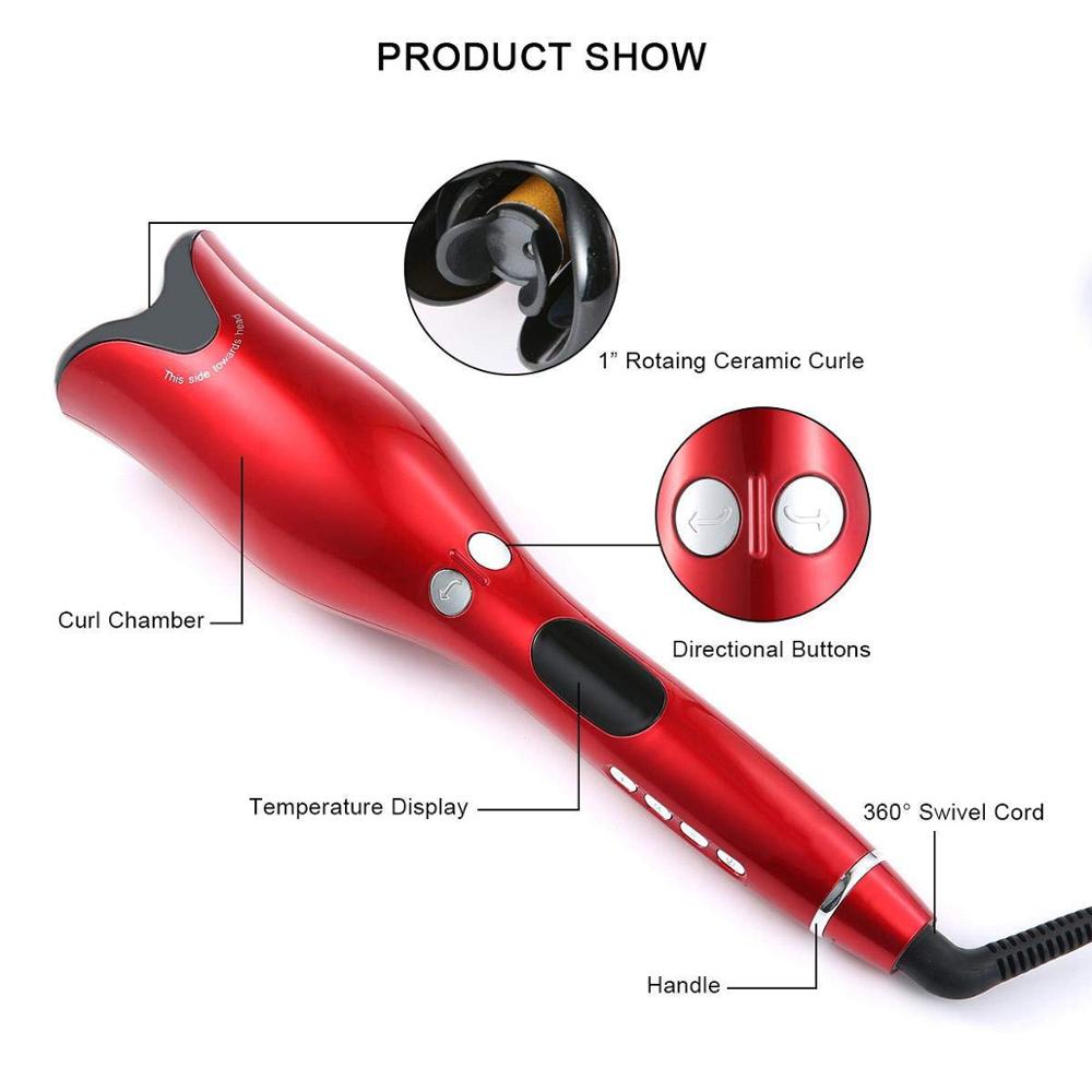 Curling Irons Automatic Air Curler LCD Digital Display Wand Ceramic Rotating Hair Curler Hair Styling Tools Hair Care