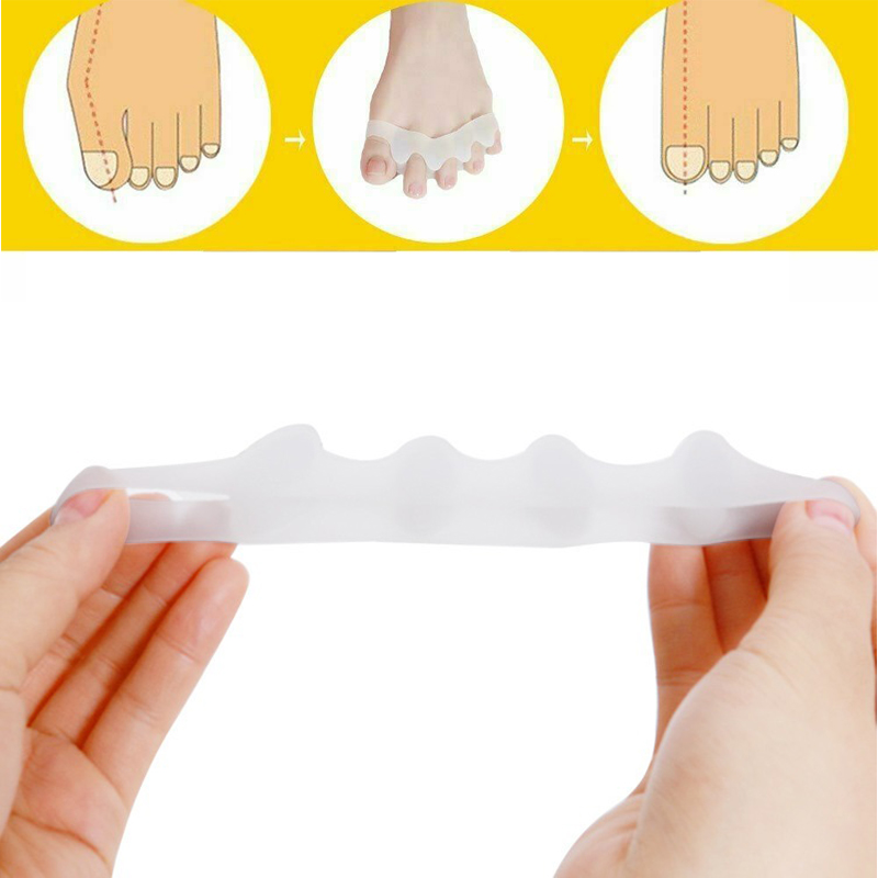 2Pcs/Pack Multifunctional Hallux Valgus Foot Toes Separator Gel Toe Bunion Corrector Shield Orthopedic Braces 5 Color