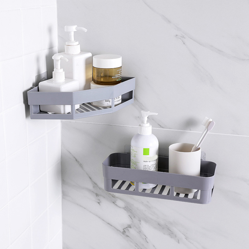 2020 Bathroom Shelf Triangular Rack Bathroom Accessories Storage Organizer For Shampoo Soap Box Cosmetic Organizer Basket Holder