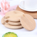 Wooden Lid Bottle Bamboo Cover Customized Rubber Seasoning Sealed Wholesale Various Sizes Bamboo Cup Coffee Mug Jar Glass Cans