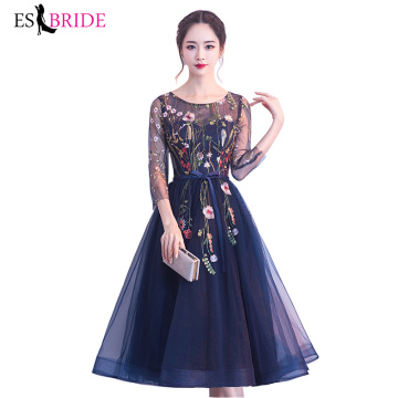 2020 Formal New Fashion Women Vintage Elegant Sexy 3/4 Sleeve Pleated Velvet Long Dress ES1215 plus size bridesmaid dress