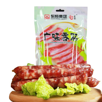 Garlic-flavored sausage, sweet-flavored sausage