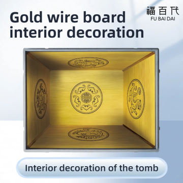Elegant Laser-Engraved Gold Wire Tomb Decoration