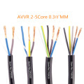 22 AWG 0.3MM^2 RVV 2/3/4/5/6/7/8/10/12/14/16 Cores Pins Copper Wire Conductor Electric RVV Cable Black 3M 5M