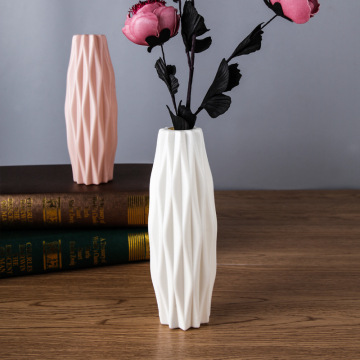 Imitation Ceramic Plastic Vase Nordic Minimalist Simple Home Decoration Vase Flower Arrangement Living Room Decoration