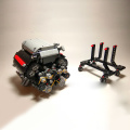 871Pcs Static Version 32 Air Valve 8-Cylinder 4-Stroke Engine Building Kit For V8 Model MOC Small Particle For Children Toys