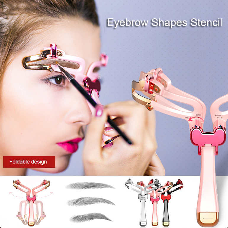 2019 New Adjustable Eyebrow Stencil Makeup Shape Eyebrows Makeup Template Tool Eyebrows Card Style Beauty Tool Woman Eyes Tools