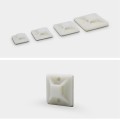 30pcs 25*25 Adhesive Self-adhesive Tie Mounts Beam Line Card Cable Management Clip Wiring Accessories Sucker type locating piece