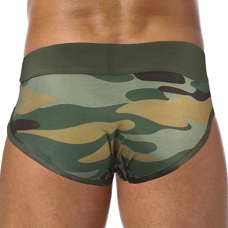 4Pcs/Lot Sexy Men Underwear Briefs 13 Colors Camouflage Cotton Solid Slip Under Wear Brief Sexy Wear Men Gay Jockstrap BS141