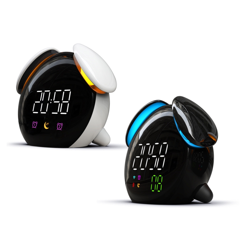 Mini Wireless Charging Smart Alarm Clock USB Rechargeable Table Digital Clock