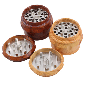 Accessories Machine Herb Spice Weeds Grass Grinder Drum Type Wood Smoke Grinder Smoke Crusher Smoking Products