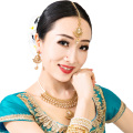 2020 New Nepal Ethnic Indian Saree Dancing Drop Earrings for Women Party Gift Shoot Performance Brows Accessory+Necklace+Earring