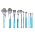 13pcs/set Blue Makeup brushes whole set Big Powder Blusher sculpting Eyeshadow make up kit smudge highlighter eyebrow lip brush