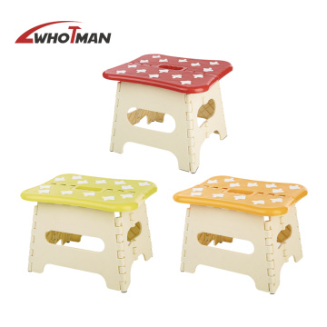 Kids Chair Cute Portable Plastic Stools Thicken Step Folding Child Stool Plastic Foldable Chairs Kids Stools Yellow Orange