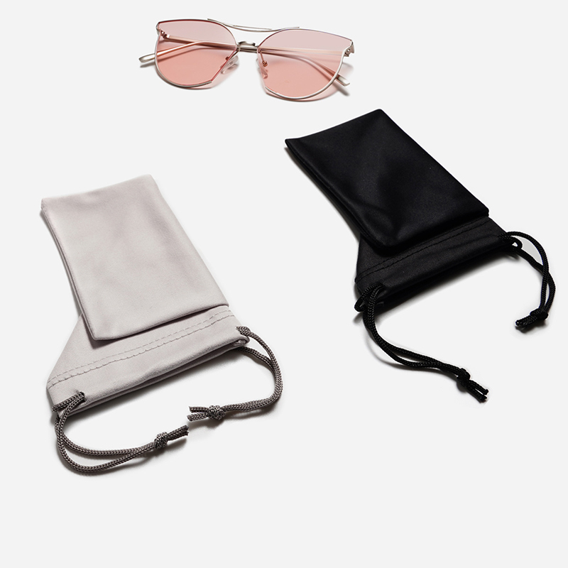 1PCS Solid Color Sunglasses Bags Drawstring Eyeglasses Bag Pouch Myopia Customized Glasses Case Eyewear Accessories Soft