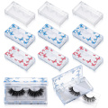 Fashion Butterfly Pattern False Eyelashes Makeup Packaging Box Empty Lash Boxes Clear Plastic Fake Eyelash Case with Inside Tray
