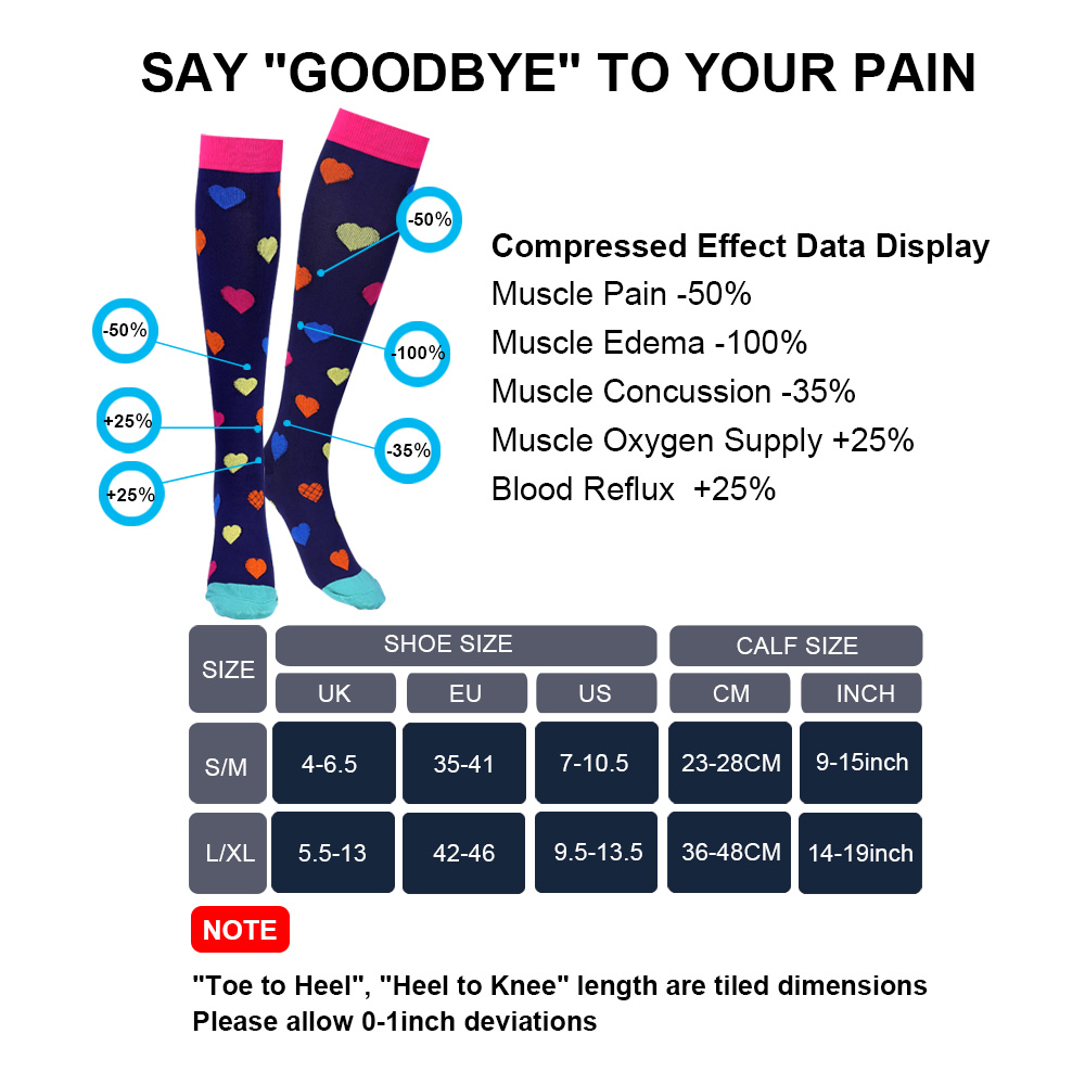 2020 Newest Compression Stockings Men Women Funnycute Running Sports Socks Edema Diabetes Varicose Veins Running Sports Socks