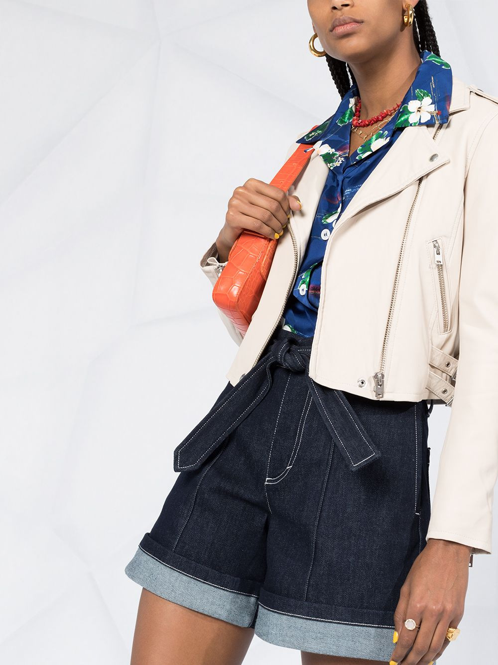 Colorful Pu Leather Jacket For Women