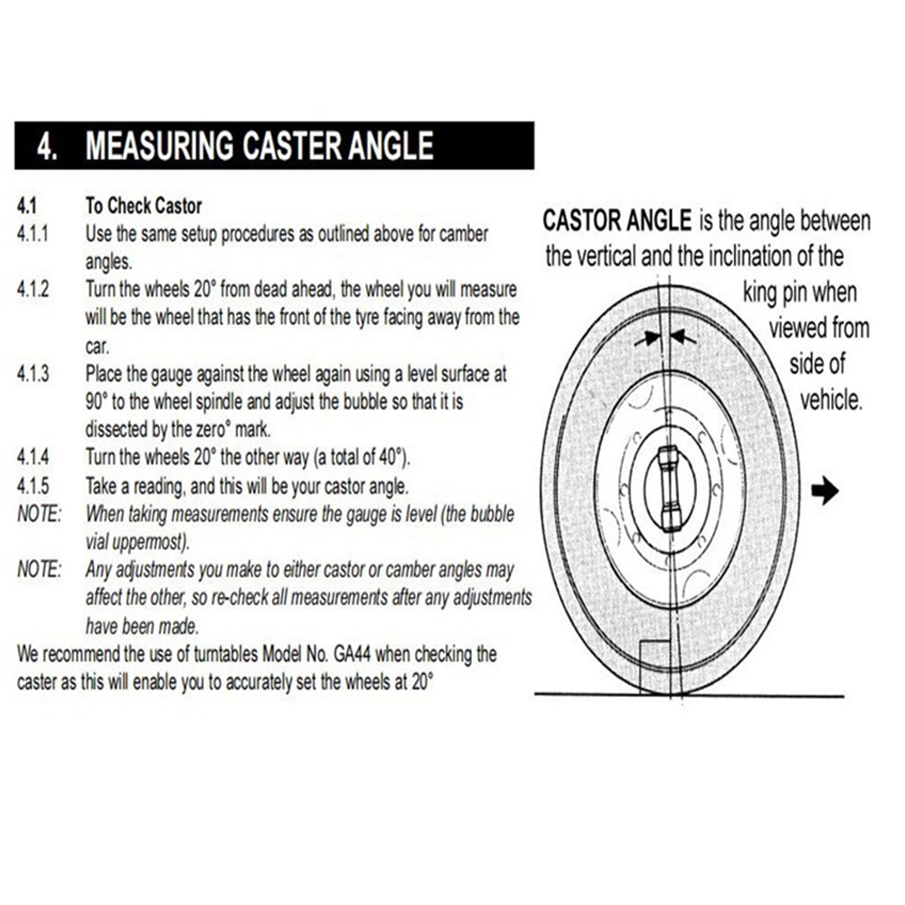 Universal Magnetic Camber Castor Strut Wheel Alignment Car Vehicle Gauge Tool