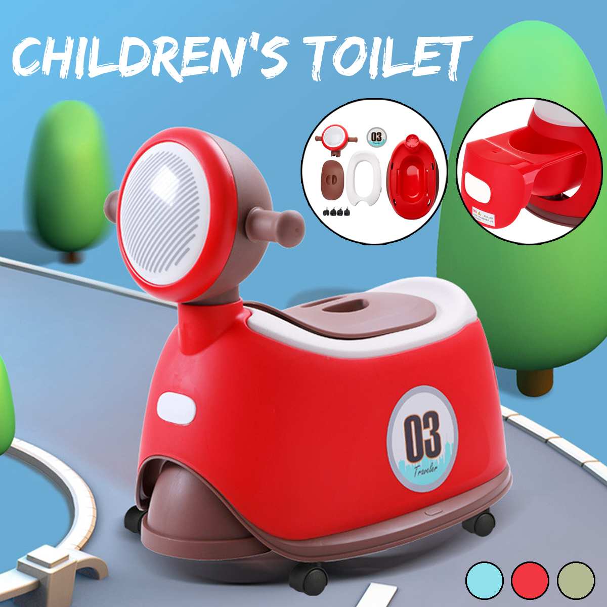 Portable Baby Potty Multifunction Baby Toilet Car Potty Child Pot Training Girls Boy Potty Kids Chair Toilet Seat Children's Pot