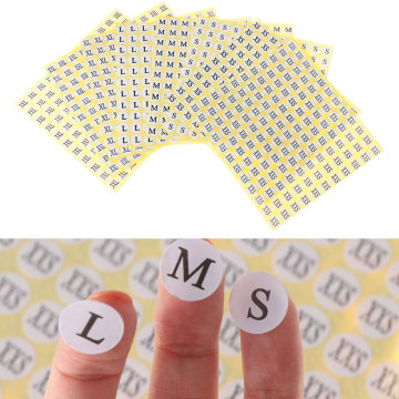 1980pcs XXS-3XL Size Self-adhesive Label Stickers Size Labels for Clothing Garment Shoes Size Paper Tags Sticker Size Sticker