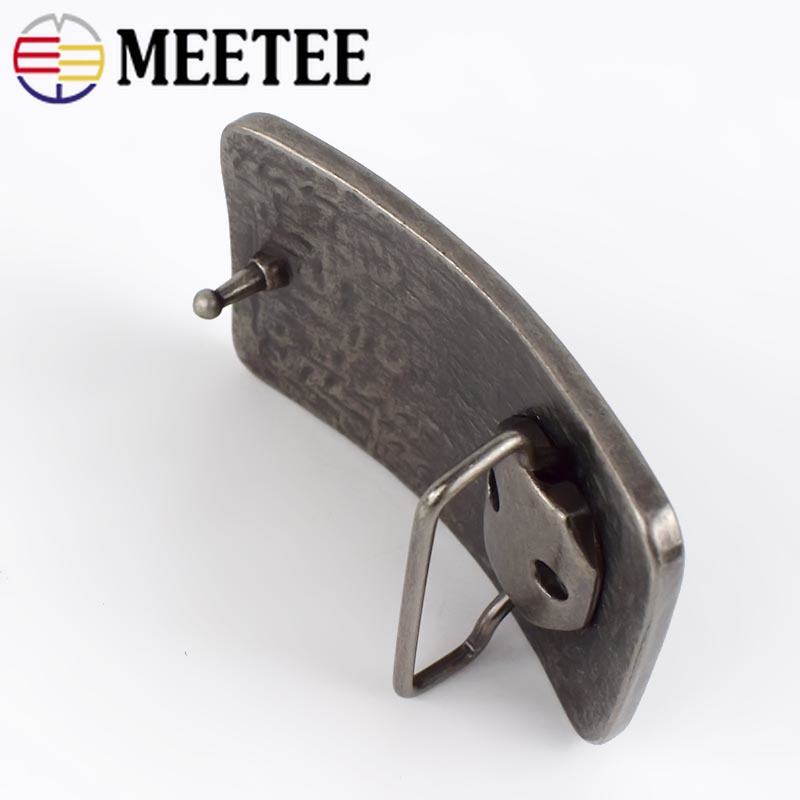 Meetee 46mm1pc Vintage Handmade Men's Belt Buckle Business Belts Head DIY Craft Hardware Leather Decorative Accessories YK015