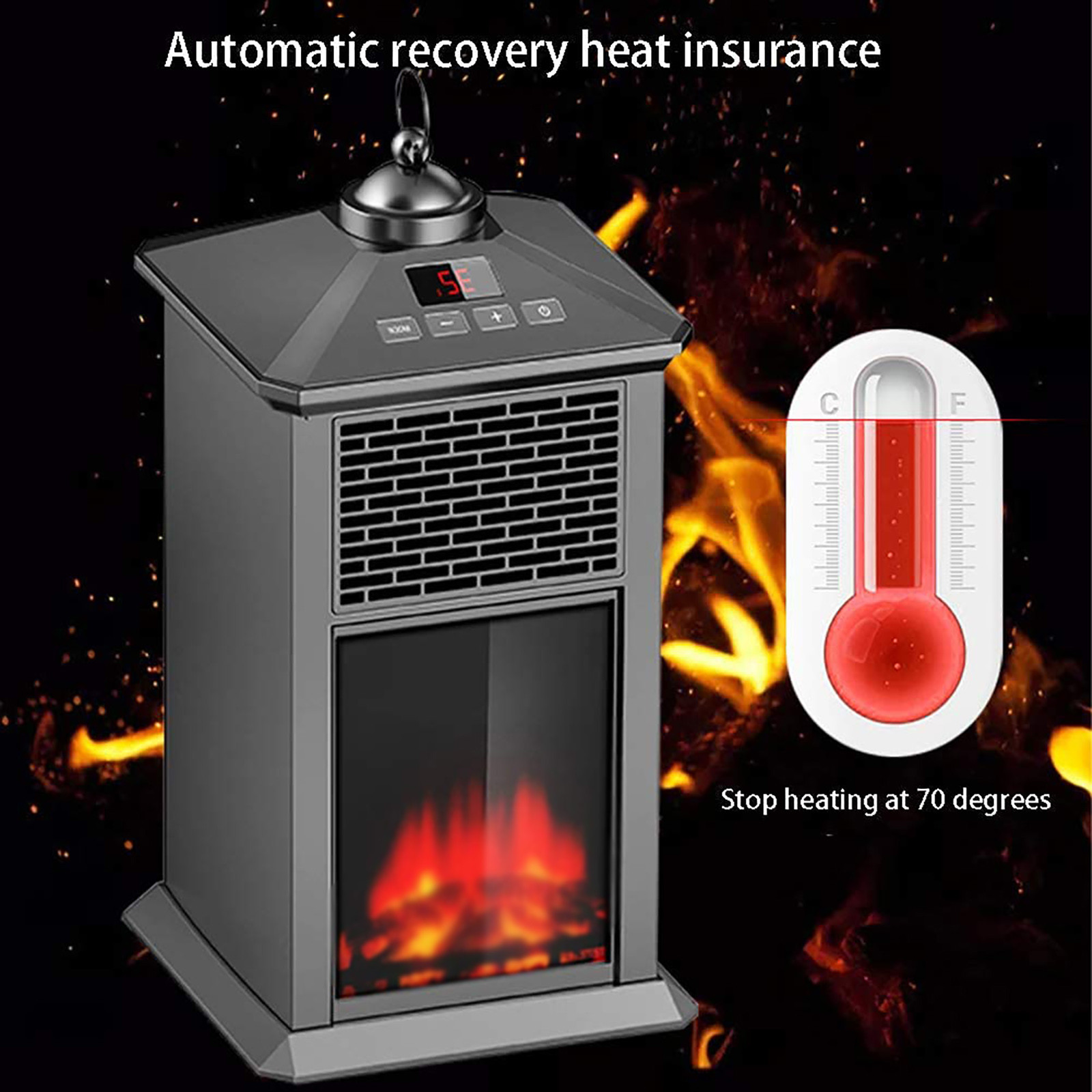 Patio Heaters Automatic Constant Temperature Outdoor Heater Safe Electric Heater House Shape Patio Heaters Automatic Constant#G