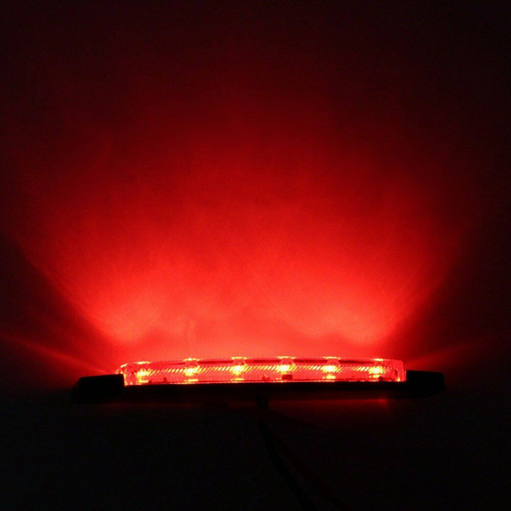 10pcs 24V 6 LED Car Truck Trailer Trailer Side Marker Indicators Light Clearence Lights Signal Lamps Warning Rear Side Light Red