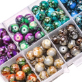 8MM Round Glass Beads Set 200pcs Crystal Lampwork Spacer Beads For Jewelry Making Bulk Charms Natural Stone Bracelet DIY Crafts