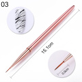 1 Pcs UV Gel Nail Liner Brush Rose Gold Painting Drawing Pen Nail Brush Portable Pen Handle Nail Art Tools