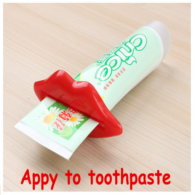 1 PCS Creative Lip Toothpaste squeeze multi-purpose extrusion device Toothpaste gels cream lotion squeezer #708