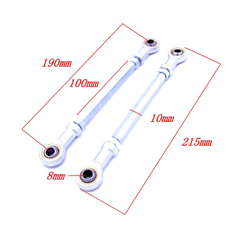 180mm/190mm 8mm Steering Tie Rod kit Ball Joint For 49cc Electric Mini Kids ATV Go Kart Buggy Quad Bike Parts