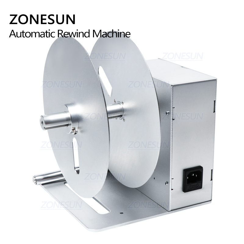 ZONESUN Automatic Label Rewinder For Clothing Wash Label Bar Code Label Price Tag Self-Adhesive Label Sticker Speed Adjustable R