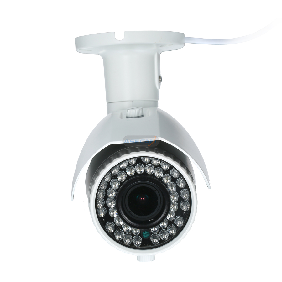 Super 8MP 4K IP Camera Zoom Varifocal Lens Outdoor H.265 Onvif White Metal Security Bullet CCTV 4MP POE Surveillance Camera