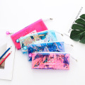 1pcs Cute PVC Pencil Case Colorful Transparent Sequin Quicksand Girl Pencil Bag Creative Korean Stationery School Supplies